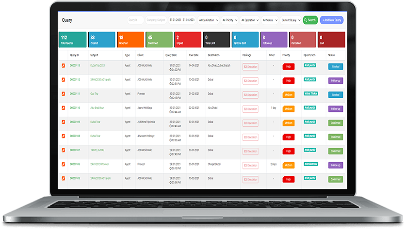 Best travel crm Query Tracker